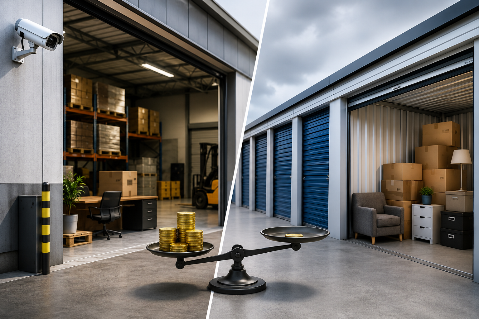 Self-stockage vs espace pro